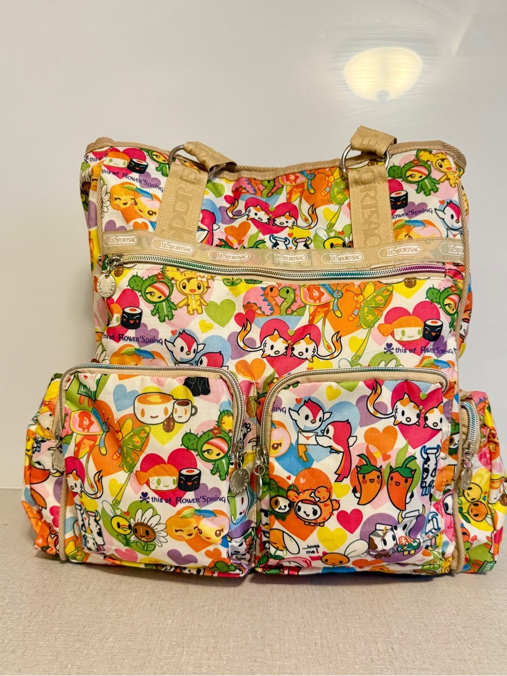 NWOT Tokidoki LeSportsac “Flower Spring” Large Tote Bag
